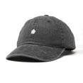 thumbnail image 3 of Dalix Lil Flower Embroidered Cotton Cap Outdoor Dad Hat Womens in Washed Black, 3 of 3