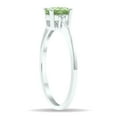thumbnail image 2 of SZUL Women's Green Amethyst and Diamond Classic Band in 10K White Gold, 2 of 5