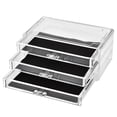 thumbnail image 2 of Desktop Makeup Drawer,Three tier Transparent Makeup Makeup Drawer Transparent Cosmetic Drawer Multi-Functional, 2 of 8