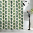 thumbnail image 2 of Tropical Leaf Extra Long Shower Curtain Set, Waterproof Shower Curtains for Bathroom, Boho Green Monstera Palm Leaves Botanical Beige Washable Fabric Bath Curtain for Bathtub with Hooks 72x96 Inches, 2 of 9