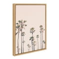 thumbnail image 2 of Kate and Laurel Sylvie Pink Palm Tree Paradise Framed Canvas Wall Art by Caroline Mint, 18x24 Natural, Pastel Tropical Art for Wall, 2 of 7