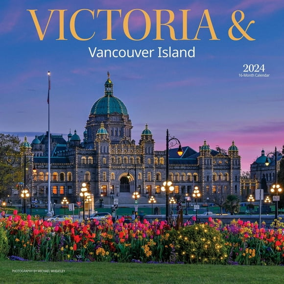 Wyman Publishing Victoria et l'île de Vancouver 2024 30.48x60.96 CM Mur Carré Calendrier, 9781525611698