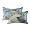 thumbnail image 2 of WOBOGO White Bear King Satin Pillowcase Soft Smooth Envelope Design Comfortable Bedding Essentials 20×26in, 2 of 9