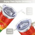 thumbnail image 5 of Rainbow Gradient Heart 40 Oz Tumbler with Handle Lid and Straw, Stainless Steel Double Walled Vacuum Insulated Cup, Cute Anniversary Wedding Birthday Gifts Tumbler for Women Men Friends Outdoor Indoor, 5 of 7