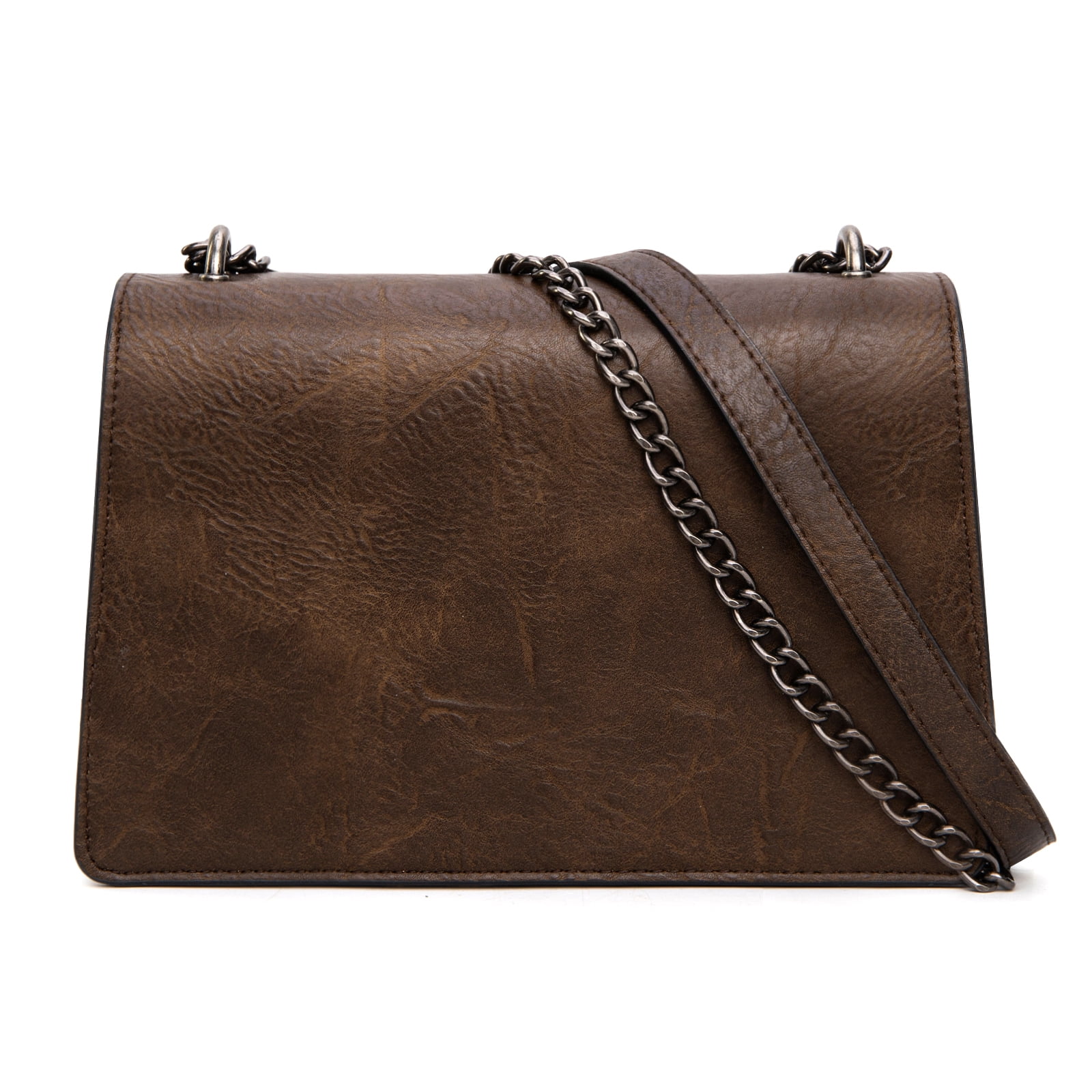 Wrangler Crossbody Purse for Women Shoulder Bag Vintage Wallets with Chain Strap, Coffee