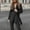 Black, variant on Joau Blazer Sets Women 2 Piece Outifits Open Front One Button Lapel Casual Belted Blazer Jackets and Long Pants Set Elegant Work Office Business Suits