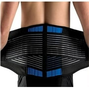Neoprene Double Pull Posture Support Brace Lumbar Lower Back Support Brace Exercise Belt By Aofit (L(32-36 inches) or (81-92 cm), Black&Blue)