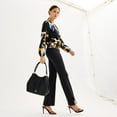 thumbnail image 4 of Women's Nine West Long-Sleeve Surplice Blouse Color: Archer Blue Size: LARGE, 4 of 4