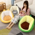 thumbnail image 2 of Lindo Animal frutal Kawai Plushie pan semicerrado peluche silla cojín sujetar almohada decoración del hogar regalo para niñas, 2 of 5