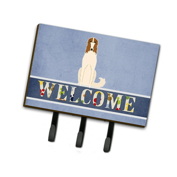Carolines Treasures BB5604TH68 Borzoi Welcome Leash or Key Holder Triple multicolor