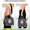 thumbnail image 4 of FORMRS Womens Corduroy Tote Bag Crossbody Shoulder Handbag with Pocket, Blue Christmas Santa, 4 of 7
