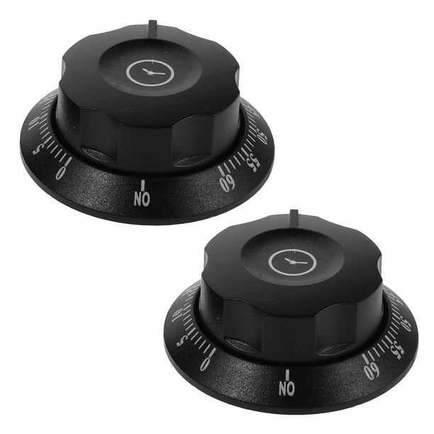 2 temporizadores de cocina con interruptor y perilla, ideales para cocinar. Temporizador mecánico de cuenta regresiva de 60 minutos para horno y repostería casera.