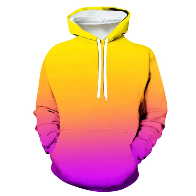 Penkiiy Chandails à Capuche pour Hommes Liquidation Hommes Mode Décontractée Chandails à Capuche d'Halloween Col Rond Imprimé Chandail Manches Longues Hauts Chandail Rose Vif y2k Chandails à Capuche Hommes