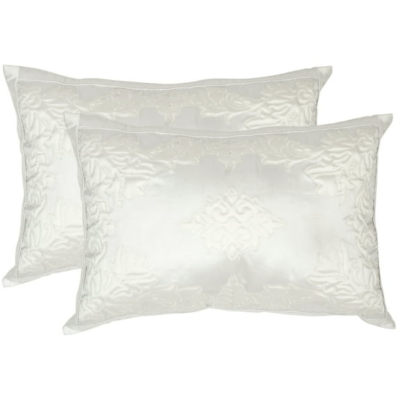 SAFAVIEH Quilted Medallion Pillow Set of 2 White
