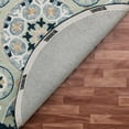 thumbnail image 6 of Ox Bay Clio 4'10" Round Green/Blue Suzani Wool Indoor Area Rug, 6 of 7
