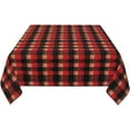 thumbnail image 4 of Square Tablecloth 60 x 60 Inch, Red Black Buffalo Plaid Tablecloth Square Water Resistant Tabletop Covers Outdoor Tablecloth for Dining Table, Buffet Parties and Camping, 4 of 8