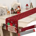 thumbnail image 1 of Teissuly Christmas Tablecloth, Table Flag Cotton Woven Two-tone Color Splicing Tassel Holiday Decoration Long Tablecloth Home Teissuly WER202310162810, 1 of 9