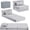 Plush Grey, variant on Folding Sofa Bed Floor Mattress for Kids, Glow Tri Folding Mattress Kid Fold Up Sofa Futon Fold Chair Beds, Child Foldable Mattress Floor Beds Fold Couch for Playroom, Plush Beige