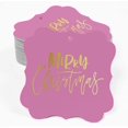thumbnail image 2 of Inkdotpot Real Gold Foil Merry Christmas Tags Favor Bracket Shape Hang Pack Of 50 Paper Tags, 2 of 6