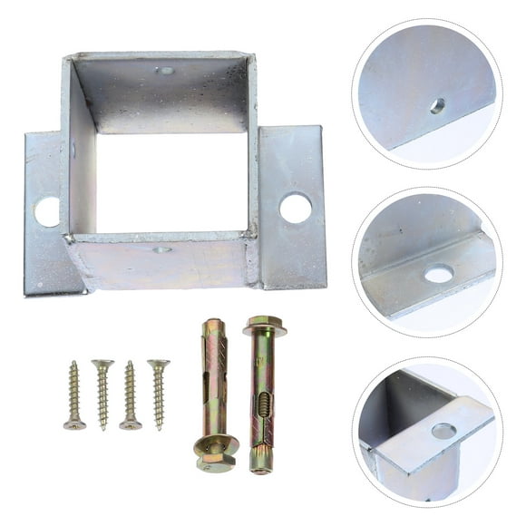 IFANLANDOR Steel Square Post Base Metal Fence Bracket for Homeowners 1Set