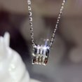 thumbnail image 5 of Joyería de moda para mujer, collar chapado en plata, colgante de circón cúbico, regalo de boda, 5 of 5