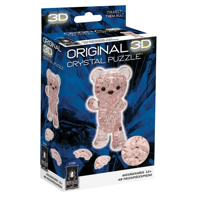 Teddy Bear Original 3D Crystal Puzzle From BePuzzled, Ages, 57 OFF