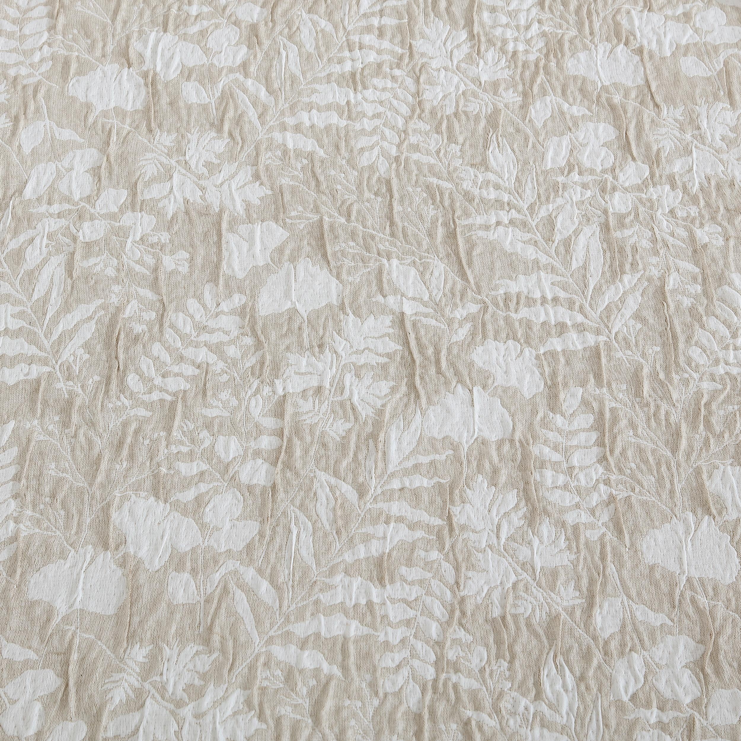 Turning Leaf Neutral 3-Piece Woven Matelasse Crinkle Jacquard Comforter Set - King