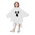 thumbnail image 2 of Gunia Kids Ghost Poncho Cape Cloak Cosplay Halloween Costume Role Play Dress-Up Outfits For Boy Girl Stage Performance Holiday Party Wear,White, 2 of 6