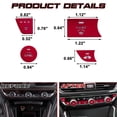 thumbnail image 2 of Xotic Tech Set(11Pcs) Red Aluminum Alloy Center Console Dashboard Switch Button Frame Cover Trim Compatible with Honda Accord 2018-2021, 2 of 8