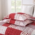 thumbnail image 5 of Christmas Themed 3 Pcs Patchwork Quilt Set Snowflake Design Cozy Bedspread for Holiday Season, 5 of 12