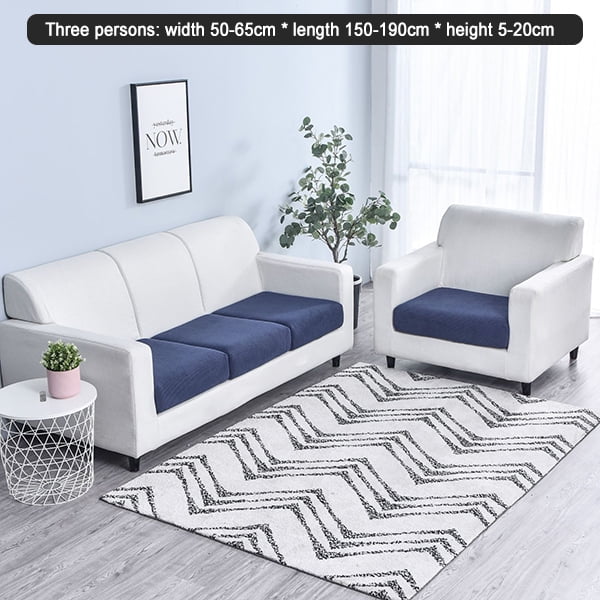 CAROOTU Solid Color Thicken Elastic Sofa Seat Cushion Cover Furniture Protector Corn