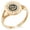 Rose Gold, variant on Stainless Steel Good Vibes Sun Minimalist Oval Top Polished Statement Ring