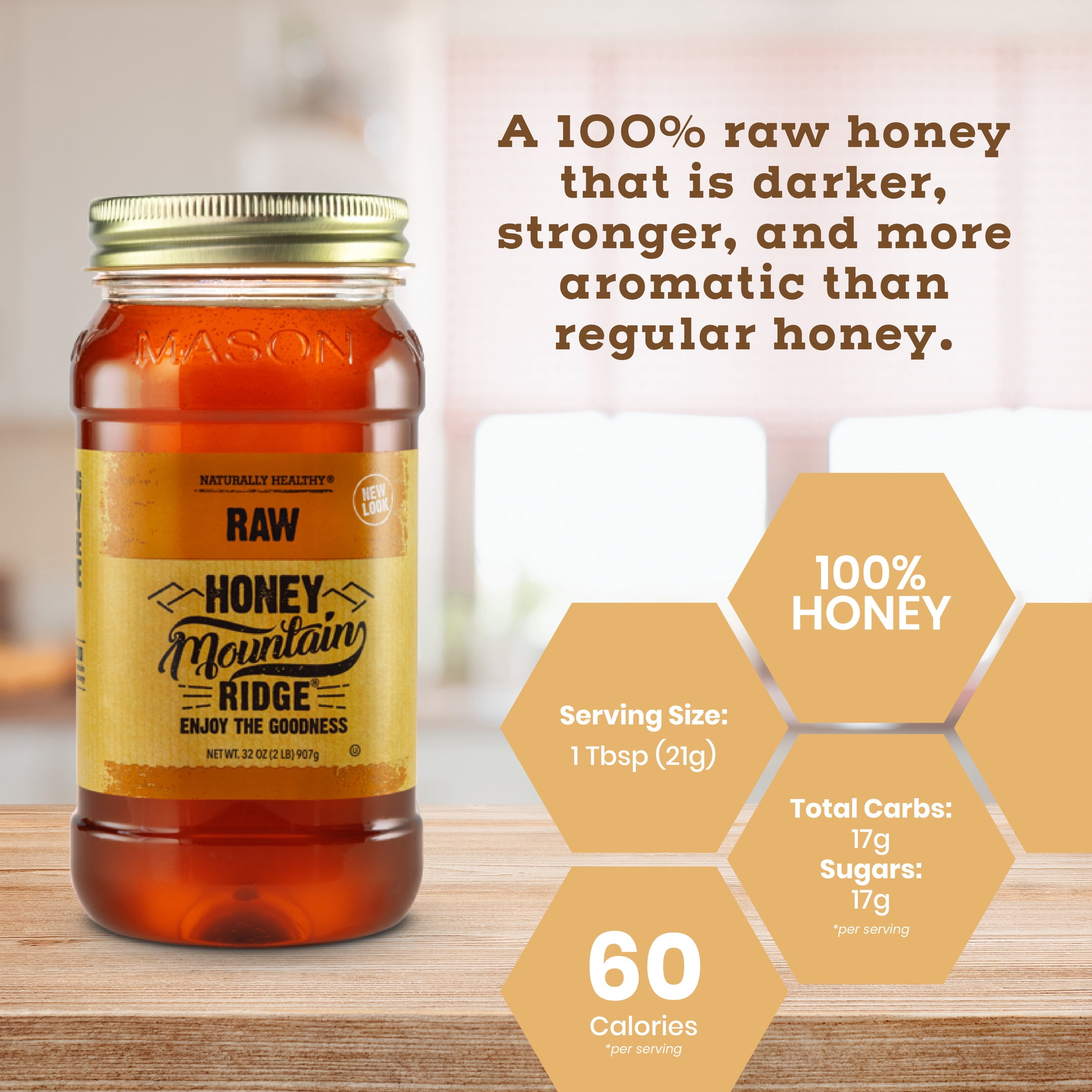 Mountain Ridge Raw Honey 32 oz