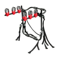 3-Bike Trunk Mount Rack with Fixed Strap Bike Rack for Car Trunk Bicycle Rack Carrier for Lightweight Bikes Mounts 3 Bikes Rack for SUV