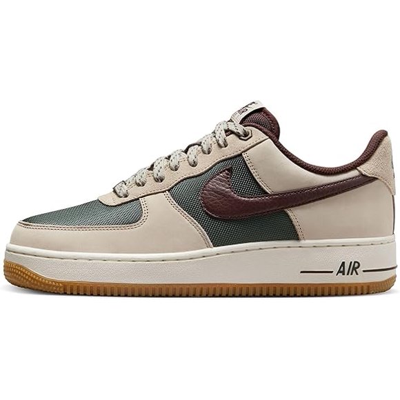 Nike Men's Air Force 1 '07 Cream/Earth/Vintage Green/Sail/Gum Medium Brown running shoes
