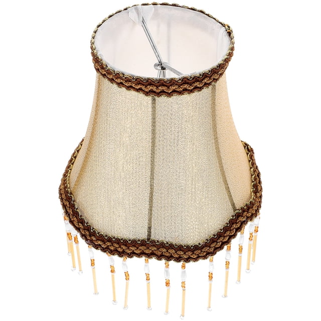 OUNONA table lamp shade Cloth Wave Shape Softening Light Home Decoration 1Pack