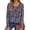 1 Black Navy Floral, variant on Womens Tops Dressy Casual Pleated Blouses V Neck Long Sleeve Shirts Fall Tunic Tops