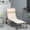Beige, variant on Outsunny Padded Folding Chaise Lounge Chair, Outdoor 6-Level Reclining Camping Tanning Chair with Headrest for Beach, Yard, Patio, Pool, Gray
