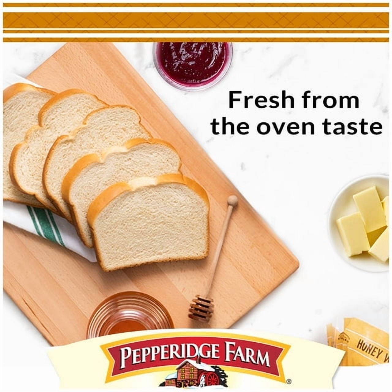 Pepperidge Farm Farmhouse Honey White Bread 22 oz Loaf (Pack of 3)