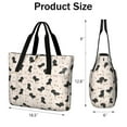 thumbnail image 3 of Tote Bag for Women - Dachshund Dog Shoulder Bag - Large Utility Work Duffle Bag with Zipper Handbag for Travel, Work, Sprots, 3 of 5