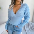 thumbnail image 5 of Dwaogom Women's Casual Christmas Printed Pullover Round-Neck Long Sleeve Buttons Blouse Tops Ribbed Long Sleeve Shirt Summer Tunic Tops For Leggings Womens Blouse For One Button Down Tops, 5 of 8