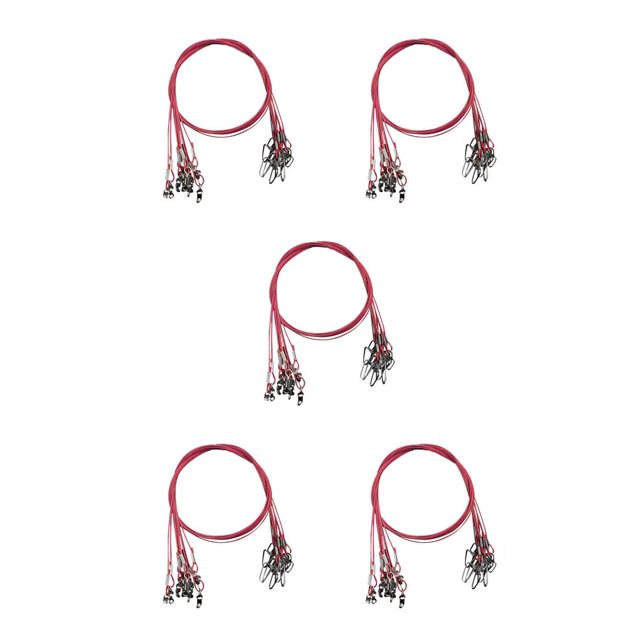 Soidarity Líderes de pesca de alambre de grueso de 50CM 150Lb con broches giratorios Accesorios de aparejos de línea de acero inoxidable de cobre Type8 NO8 Soidarity CBP079171