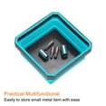 thumbnail image 4 of 2Pcs Collapsible Magnetic Parts Tray Foldable Tool Trays Square Small Metal Parts Organiser Sky Blue, 4 of 5