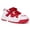 White/Red, variant on LUCKY STEP Stylish Thick Soled Sneakers Multi Colored Shoelaces Casual Shoes,Black&White,Womens
