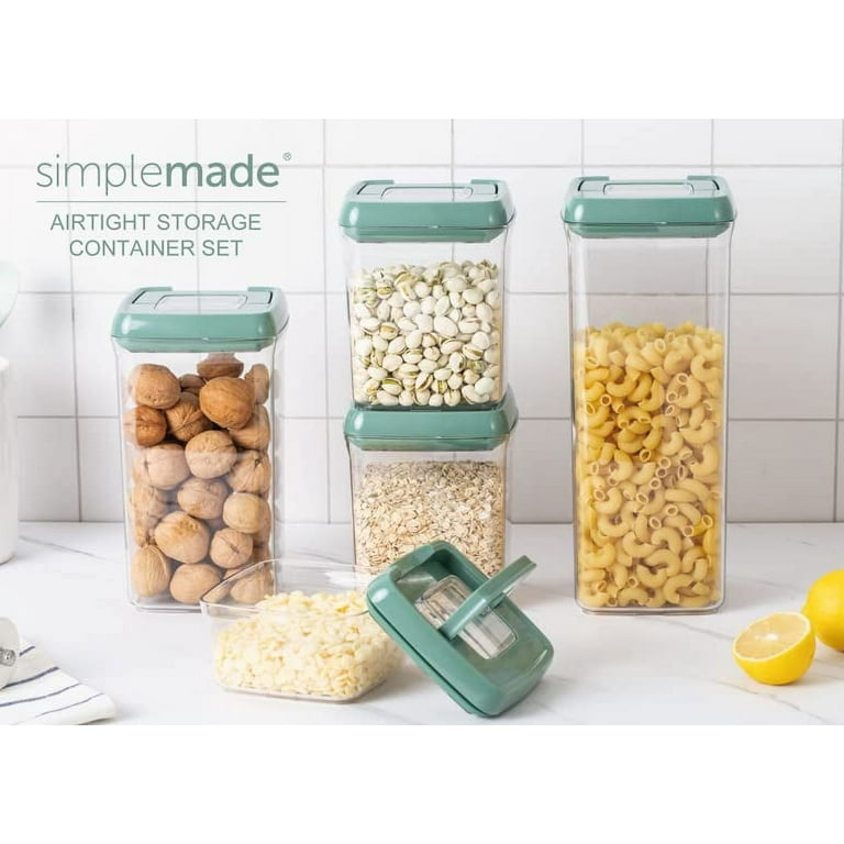 SIMPLEMADE Fliplock Container Set - 5-Piece Airtight, Food Storage  Containers for Kitchen Pantry and Fridge Organization