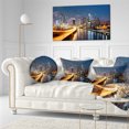 thumbnail image 3 of Designart Philadelphia Skyline at Night - Cityscape Throw Pillow - 12x20, 3 of 5