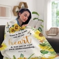 thumbnail image 4 of Yibo Bible Verse Blanket Flannel Soft and Comfortable Anti-static Bed Sofa Blanket, 4 of 7
