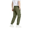 thumbnail image 4 of GuangCheng George Men Lightweight Cargo Jogger Pants Elastic Waist Drawstring Multiple Pockets Loose Fit Comfortable Casual Trousers,Size:L, 4 of 7