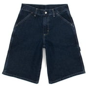 Angle View: Wrangler - Boy's Denim Carpenter Shorts