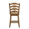 thumbnail image 5 of Weston Home Sheena Ladder Back 24" Wood Swivel Counter Stool, Antique Oak, 5 of 6